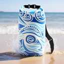 Dry Bag Waterproof,5L Roll Top Backpack Floating Dry Bag for Kayaking Boating Swimming Hiking Camping Outdoor Activities, Blue Sky