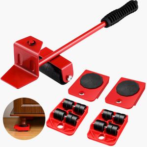 Furniture Lifter Tool - with Adjustable Height Lifting Tool Rod and Tool Kit, Furniture Mover Cart Lifter, Used for Moving Heavy Furniture