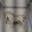Paintable Handmade White Porcelain Horse Statue, Unglazed Ceramic Sculpture Ready for Painting, Ready-to-Paint Craft for Home & Office Dcor