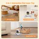 Nobleza Cat Laser Toy, 3-in-1 Interactive Cat Toys for Indoor Cats, Automatic Laser Pointer for Cats, Black & White