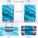 Travelkin Luggage Covers For Suitcase Tsa Approved,Suitcase Cover Protector Fit 18-32 Inch Luggage (Blue Wave, XL)