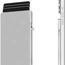 MPVWALT Magnetic Card Holder Wallet for Magsafe Wallet, Adhesive Card Holders, Credit Card Wallets for Phone,Pop Up Wallet, Metal Wallet Card Holder Compatible with iPhone 16/15/14/13 Series Silver