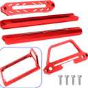 ShareGoo Metal Transmitter Screen Protector Frame Holder & Base Bracket Protective Compatible with Flysky Noble NB4 Transmitter Remote Control (Red)