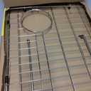 AWOKE Sink Rack for Bottom of Sink, 26x14, Rear Drain, Stainless Steel | Sink Protectors for Kitchen Sink, Stainless Steel Sink Grid, 26x14 in, Rear Drain, Rust Resistant, Soft Rubber Feet