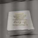 Colarr 100 Pcs Small Baby Shower Napkins 3 Ply 5 x 5 Inch Cocktail Napkins a Message from The Bump Disposable Gender Reveal Supplies with Gold Foil for Baby Welcome Party(White)