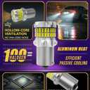 1156 LED Bulb White for Backup Reverse Tail Brake DRL Turn Signal Parking Light, BA15S 7506 1003 1141 P21W LED Bulbs 6500K Super Bright, Canbus Error Free 60-SMD 3014 Chips (2-Pack)