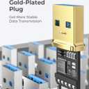 AINOPE 2 Pack USB Extensions Cable High Speed USB 3.0 Extension Cord Type A Male to Female Sturdy Braided Material Fast Data Transfer Compatible with USB Keyboard,Mouse,Flash Drive,Grey,6.6FT+6.6FT