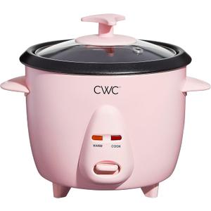 COOK WITH COLOR 6 Cup Rice Cooker 300W - Effortless Cooking and Perfectly, Cooks 3 Cups of Raw Rice for 6 Cups of Cooked Rice, Pink