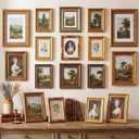 Kathfly 20 Pack Vintage Picture Frames for Wall Tabletop Display Ornate Vintage Picture Frames with 10x8 7x5 6x4 Inch Set, Antique Wall Art Decor for Gallery Bedroom Living Room