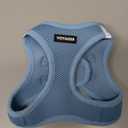 Best Pet Supplies Voyager Step-in Air Harness - All Weather Mesh, Reflective, No Pull Harness for Dogs, Cats - Secure with Hook & Loop Fastener, Buckle, Double D-Rings - Baby Blue, S