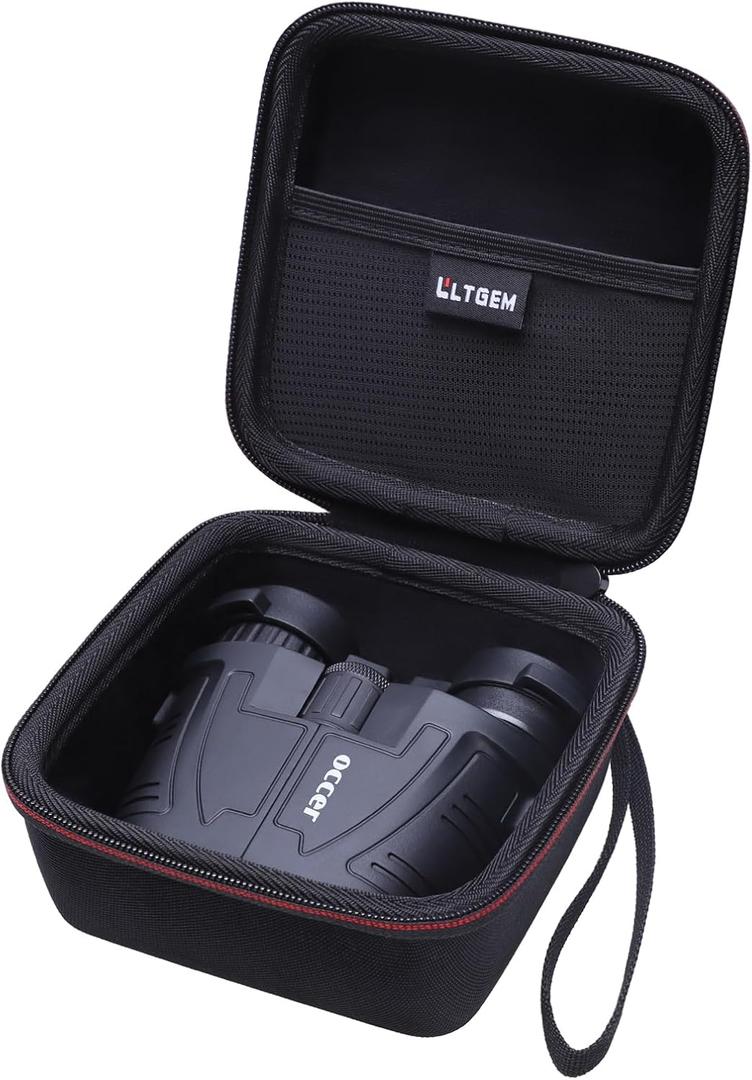 LTGEM Adults & Kids Binoculars Case - Compatible with Occer 12x25 & Aurosports 10x25 Compact Binoculars - High Powered Easy Focus (Case Only)