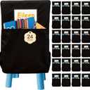 24 Pack 19.5 x 16.5 Inch Student Chair Pockets For Classrooms,Seat Sacks Organizer For K-2 Students To Storage,Chair Back Buddy Pocket With Name Tag Slot, Classroom Must Haves