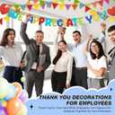 Fulmoon Pre Strung We Appreciate You Glitter Banner Appreciation Week Party Decoration for Employee Doctor Nurse Parents Teacher Coworker Staff Thank You Sign Party Decorations(Colorful)