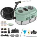 Steam Cleaner, Handheld 2500W Pressurized Heating Steamer for Cleaning,Multi-Purpose Steamer for Home Use with Water Tank, Steam Cleaner for Dirt, Grease,Grout,Tile, Floor,Couch,Car,Green