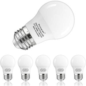 MorningLight 6 Pack A15 LED Bulbs Dimmable, 60Watt Equivalent, Neutral White 4000K, E26 Base, A15 Appliance Light Bulb 6.5W for Ceiling Fan Light Bulbs, Super Bright No Flicker, 600LM Bulb
