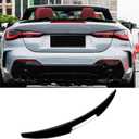 KHK G23 Rear Spoiler, Gloss Black Rear Trunk Spoiler Wings, ABS Material M4 Style Rear Spoiler Wing Lid Fits for BMW 4-Series G23 Convertible 2021-2023 2022