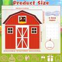 CHUNNIN 4Pcs Farm Animal Party Porch Banner Farm Birthday Party Decoration Barn Door Cover Hanging Banner Barnyard Awning Backdrop for Animal Birthday Photo Booth Props Supplies