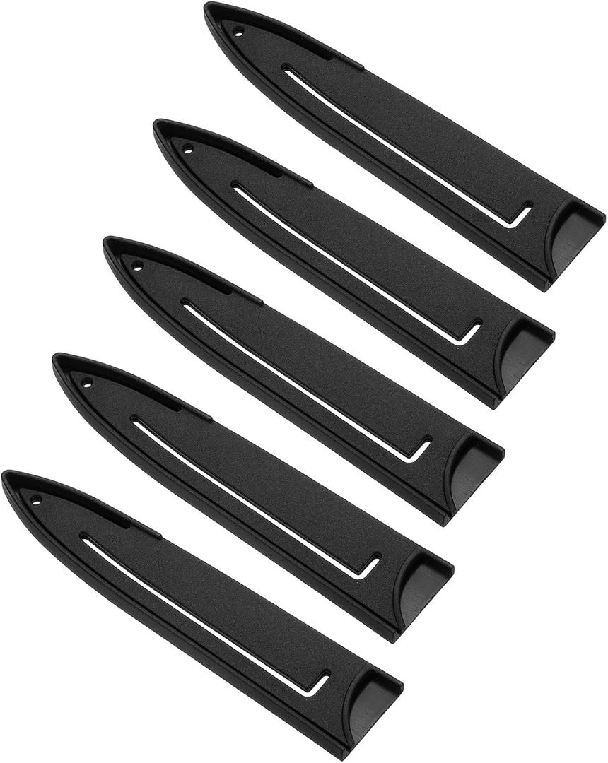 uxcell 5 Pack PP Safety Knife Cover Sleeves, Blade Edge Guards Protector, Universal Knife Sheath for 5" Utility Knife, Black