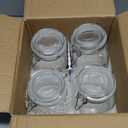 32oz Glass Food Storage Jars with Airtight Clamp Lids,Set of 4 Airtight Glass Canister Square- Clear Storage Container for Kitchen Container Storing Sugar, Flour, Cereal,Coffee,Spice