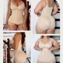 SHAPELLX Shapewear for Women Tummy Control Half Body Shaper Snatched Zipper Butt Lifting Faja Colombiana Bodysuits for Women, Medium