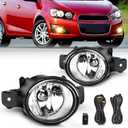 Nilight Fog Light Assembly Compatible with 2007 2008 2009 2010 2011 2012 2013 2014 2015 2016 2017 2018 2019 Nissan Altima Versa Note Maxima Pathfinder Infiniti QX60 M35 M45 G37 JX35 (Black)