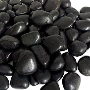 FANTIAN 40 Pounds Black Natural River Pebbles  2-3 Inch Decorative Black Ornamental River Pebbles for Garden Landscaping, Home Dcor, Outdoor Paving, Fountain Decoration