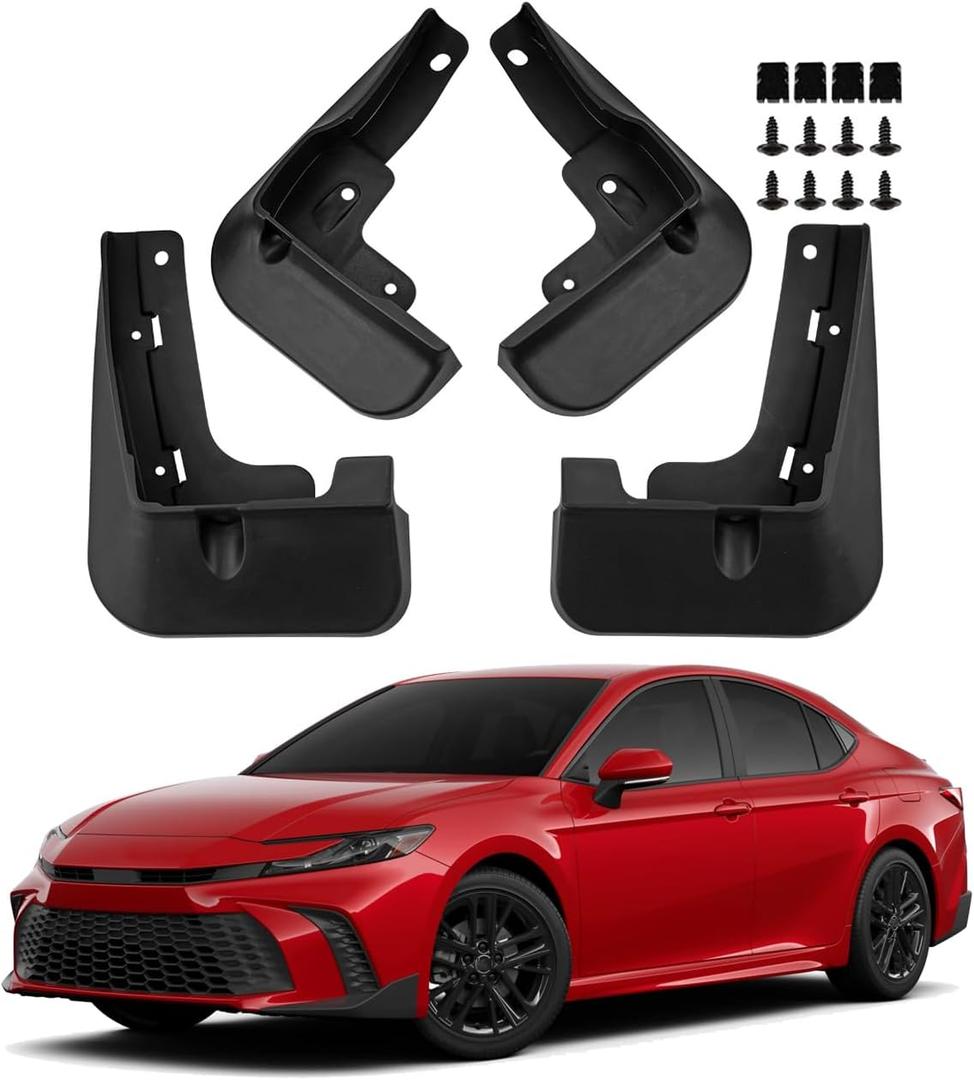 Car Mud Splash Guards Mud Flaps Fender Kit for Toyota Camry Sedan SE XSE 2025 Mudguard Accessories Front and Rear 4-PC Set (SE XSE Sport Model)