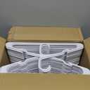 NEATERIZE Clothes Hangers Plastic 100 Pack For Adults - Plastic Hangers, The Perfect Coat Hanger and Space Saving Clothes Hangers for Closet, Percheros Ganchos para Colgar Ropa Hangars - White Hangers