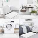 Buganda Memory Foam Bath Mat, 47" x 20", Ultra Soft and Non-Slip Bathroom Rugs, Water Absorbent and Machine Washable Bath Rug Runner for Bathroom, Shower, and Tub, White