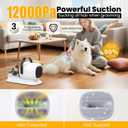 FIXR Dog Grooming Vacuum, All-in-One Pet Grooming Kit with Hair Clipper & Shedding Brush, Low Noise 12,000Pa Dog Hair Remover Vacuum, Pet Groomer Set with Cleaning Brushes, PG01