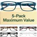 Gaoye 2.25 Professional Reading Glasses for All Day - Computer Readers with Blue Light Protection - Value Pack