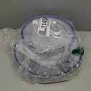 BESTSTAR 200PCS Blue and Clear Plastic Plates, Blue Disposable Plate Set with 100 Dinner Plate and 100 Dessert Plates for Party, National Day