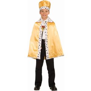 Forum Novelties 80261 Unisex-Children Royal Cape, One Size, Gold