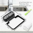Sink Food Catcher Food Catcher for kitchen sink,Foldable Kitchen Sink Strainer basket Reusable Sticky Suction Cup for Food Waste Filter & Fruit Vegetable Drying Rack (100pcs Disposable Mesh Bags)
