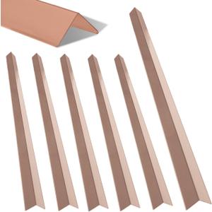 6-Piece Set of Thickened Stainless Steel 90 Wall Corner Guards, Sized 2247.2 inches, Used for Wall Corner Protection and Decoration. (6, Shiny Rose Gold Color)