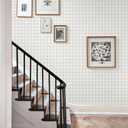 Heroad 17.3"x385" Plaid Peel and Stick Wallpaper Neutral Wall Paper Boho Checkered Contact Paper Self Adhesive Removable Wallpaper for Bathroom Kitchen Cabinets Waterproof Decor Vinyl Roll