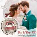 3 x Wedding Gifts for Couples 2025 - Double Layers Mr and Mrs Wood Ornaments, Bridal Shower Gifts for Bride and Newlyweds, Engagement Couple, Just Married Ornament