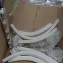 Hasipu 32" x24 Hollywood Vanity Mirror with Lights - Makeup Mirror with 17 Dimmable LED Bulbs, 10X Magnification, Touch Control, USB & Type-C Charging Port (Square White)