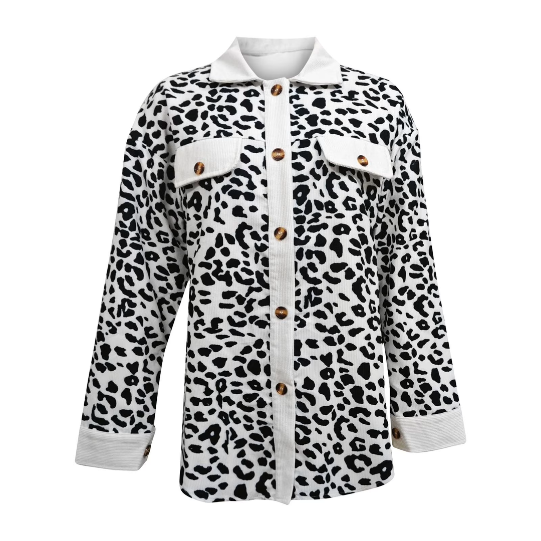 SOLY HUX Women's Plus Size Leopard Blouse Button Down Long Sleeve Shirts Collared Tops Fall Clothes Khaki Leopard XX-Large Plus