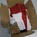 3 Pack USA 250th Anniversary American Pleated Fan Flag 4th of July Decorations, 1.5X3 Ft American Flags for Outside Patriotic Bunting flags outdoor Red White Blue Memorial Day Independence Day Decor