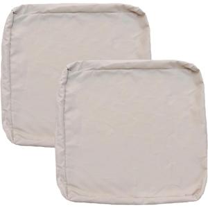 FLYMEI Patio Cushion Covers 24x22x4 Waterproof Outdoor Cushion Cover Replacement 2Packs Outdoor Seat Cushion Slipcover for Rattan Chair Sofa, Apricot