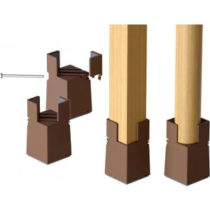 Sephyroth Adjustable Bed Risers Furniture Risers 4Pack with Screw Clamp Table Desk Chair Risers Bed Risers 2Inch Fit Furniture's Square/Round Leg Diameter from 0.8''1.6''(2Inch Brown)