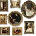 8 Pcs Vintage Picture Frames Set for Gallery Wall Gold Bronze Ornate