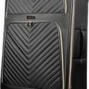 Kenneth Cole REACTION Chelsea Chevron Quilted Luggage, Black, 28-Inch Checked