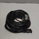 16AWG 10A 1250W 125V 100 Ft Outdoor Extension Cord Waterproof, Weatherproof & Flame Retardant Black 3 Prong Power Cord Outside for Lawn & Garden, SJTW ETL Listed