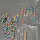 YMDK Double Shot 104 Dyed PBT Shine Through Keyset OEM Profile Keycap Set for Cherry MX Switches Mechanical Keyboard 104 87 61,Rainbow(Only Keycap)