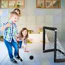 VioraWhite 8 Pcs Mini Knee Hockey Stick and Ball Set Knee Hockey Set Includes 4 Mini Sticks and 4 Foam Balls for Sports Winter Indoor Floor