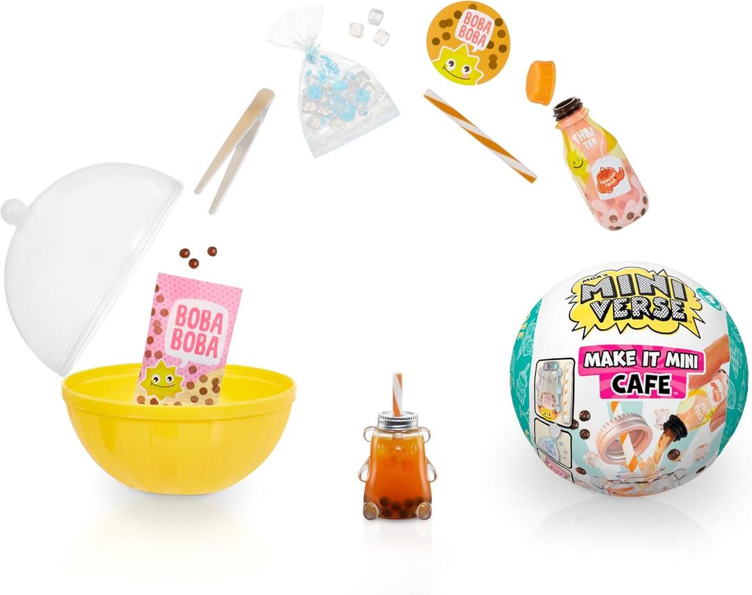 MGA's Miniverse Make It Mini Cafe Series 4, Mini Collectibles - Blind Pack, DIY, Resin Play, Replica Food, NOT Edible, Collectors, 8+, 3 Pack