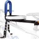 Child Bike Seat, Portable Retractable Foldable Front Mounted Kids Bike Seat, Suitable for Children 1~3 Years, Detachable Child Bike Seat Suitable for All Types of Bicycles (Blue)