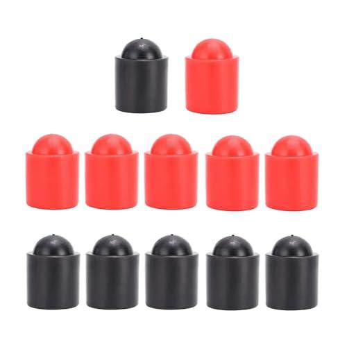 SquEqu 12 Pack Pool Cue Stick Butt End Protector Cap Billiard Cue Bottom Tail Protective Rubber Cover Bumper for Billiard Pool Cue Sticks Billiard House Cues Butt Damage Repair